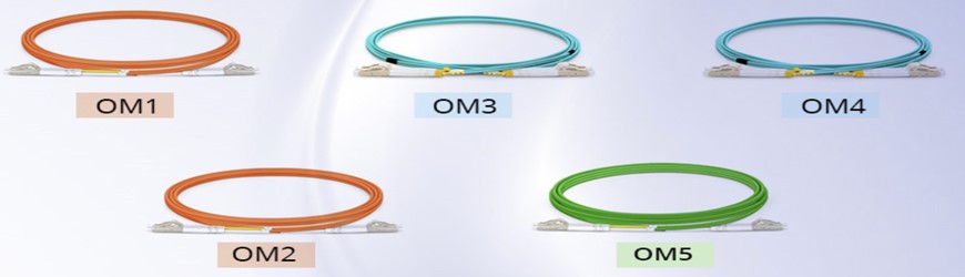 Multimode fiber standards: OM1, OM2, OM3, OM4, and OM5