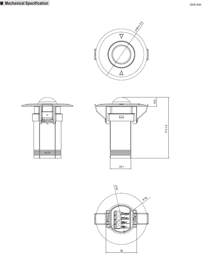 Meanwell PIR-045 price and specs Photoelectric Motion Sensor Saving power High sensitivity Easy installation YCICT