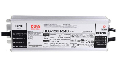 Meanwell HLG-120H-24 HLG-120H series price and specs led driver HLG-120H-24A HLG-120H-24B HLG-120H-24AB HLG-120H-24D YCICT