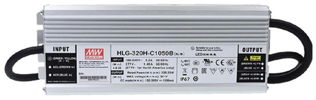 Meanwell HLG-320H-C1050 price and specs 320w AC DC 320W AC/DC LED driver HLG-320H-C1050 A/B/DA/AB/Dx/D2 ycict