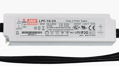 Meanwell LPF-16-24 price and specs 16W Constant Voltage and Constant Current AC/DC LED Driver PFC Class 2 power YCICT