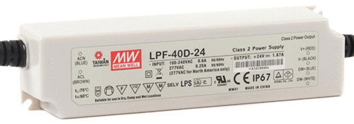 Meanwell LPF-40D-24 Price and specs Constant Current Mode LED driver LPF-40D-12/15/20/24/30/36/42/48/54 IP67 YCICT	