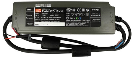 Meanwell PWM-120-12 Price and Specs Constant Voltage PWM Output LED Driver PWM-120-12/24/36/48 120W IP67 and AC/DC YCICT