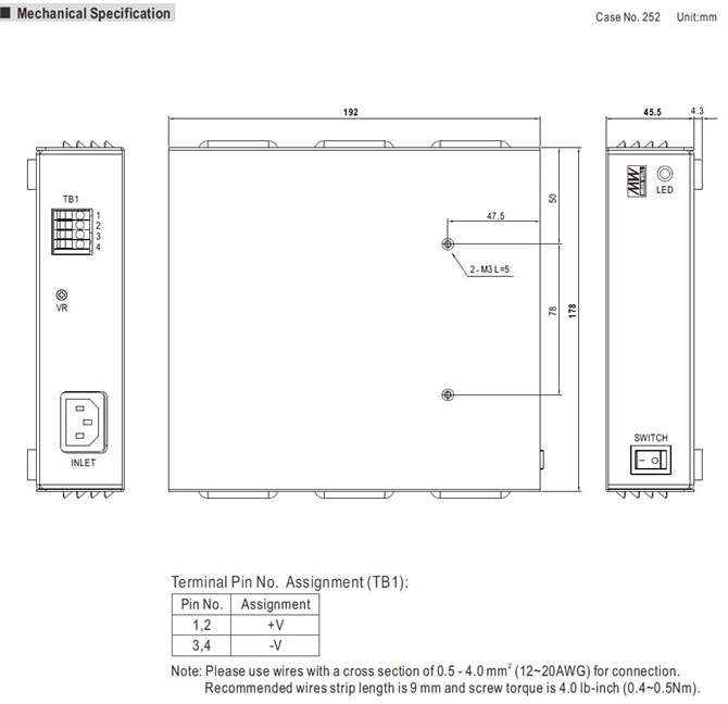 Meanwell ENP-180-24 Price and Datasheet 180W Charger External Battery Charger Desktop Type Power Supply PFC AC/DC YCICT