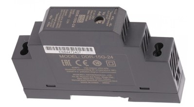 Meanwell DDR-15G-24 price and specs 15W DIN Rail Type DC-DC Converter Width 17.5mm 24v 0.63a 15w ycict