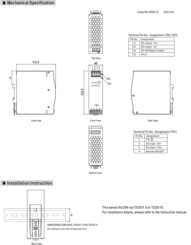 Meanwell DDR-240D price and datasheet 240W DIN Rail DC-DC Converter DDR-240D-24/48 DDR-240C-24/48 DDR-240B-24/48 ycict