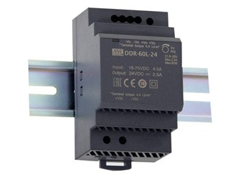 Meanwell DDR-60L-24 price and specs 60W DIN Rail DC-DC Converter DDR-60L DDR-60L-5 DDR-60L-12 DDR-60L-15 24v 2.5a YCICT