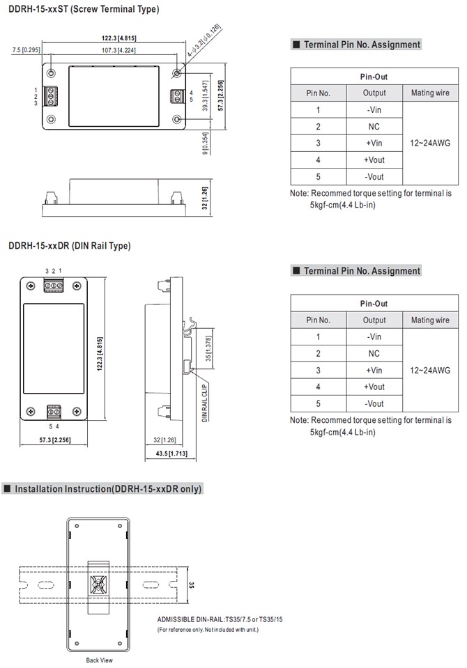 Meanwell DDRH-15-12DR price and datasheet 15W 150~1500Vdc DC-DC Converter DDRH-15-12 DDRH-15-12P DDRH-15-12ST YCICT