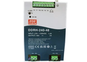 Meanwell DDRH-240-48 price and specs 240W 250~1500Vdc Input DIN Rail DC-DC Converter DDRH-240-12/24/32/48 48v YCICT