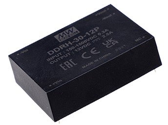 Meanwell DDRH-30-24P price and specs 30W 24v 1.25a 150~1500Vdc input DC-DC Converter DDRH-30-12/15/24/48 P ST DR YCICT