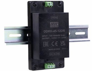 Meanwell DDRH-45-12DR price and specs 45W 150~1500Vdc Input DC-DC Converter DDRH-45-12/15/24/48 type P ST DR 3.75a YCICT