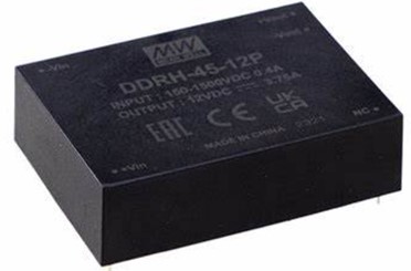 Meanwell DDRH-45-48P price and specs 45W 150~1500Vdc Input DC-DC Converter DDRH-45-12/15/24/48 type P ST DR 48v YCICT