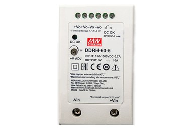 Meanwell DDRH-60-12 price and specs 60W Ultra Wide Input DIN Rail Type DC-DC Converter DDRH-60-5/12/24/48 57mm YCICT