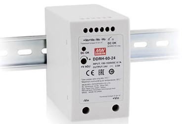 Meanwell DDRH-60-24 price and specs 60W Wide Input DIN Rail Type DC-DC Converter DDRH-60-5/12/24/48 24v 57mm YCICT