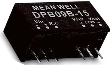 DPB09A-15 Meanwell Power Supply 9W DC-DC Regulated Converter SIP DPB09A DPB09A-05 DPB09A-12 dual output SPB09 YCICT