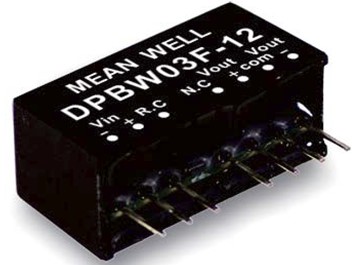 DPBW03F-05 Meanwell power supply 3W DC-DC Regulated Converter SIP DPBW03F DPBW03F-12 DPBW03F-15 dual output YCICT