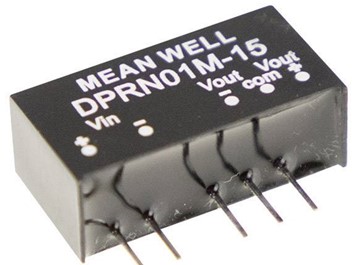 DPRN01M Meanwell Power Supply 1W DC-DC Converter SIP package DPRN01M-12 DPRN01M-15 Dual Output Low Cost SPRN01 YCICT