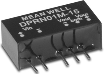 DPRN01L Meanwell Power Supply 1W DC-DC Regulated Converter SIP6 Package DPRN01L-12 DPRN01L-15 SPRN01 YCICT