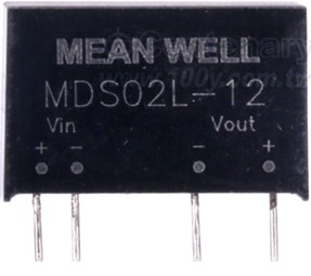 Meanwell MDS02L-05N price and datasheet 2W SIP DC-DC Medical Converter MDS02L-03N/05N/12N/15N MDS02-N MDD02-N 5v YCICT