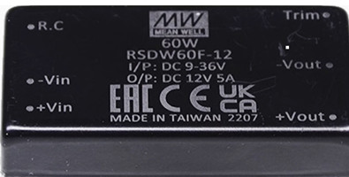 RSDW60G Meanwell Power Supply 60W Railway DC-DC Converter RSDW60G-03 RSDW60G-05 RSDW60G-12 RSDW60G-15 RSDW60G-24 YCICT