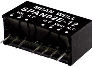 SPAN02A-05 Meanwell 2W DC-DC Regulated Converter SIP8 Package SPAN02A SPAN02A-03 SPAN02A-12 SPAN02A-15 DPAN02A YCICT