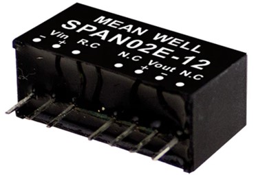 SPAN02E-03 Meanwell DC-DC Converter Regulated 2W 3.3V SIP Package SPAN02E SPAN02E-05 SPAN02E-12 SPAN02E-15 YCICT