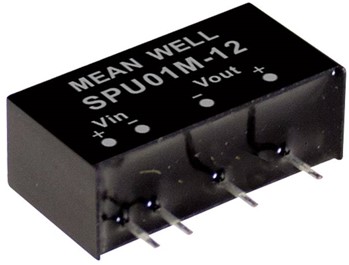 SPU01L Meanwell Power Supply 1W DC-DC Converter SIP Package SPU01L-05 SPU01L-12 SPU01L-15 SPU01 DPU01 YCICT