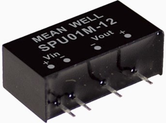 SPU01L-05 Meanwell Power Supply 1W DC-DC Converter SIP Package SPU01L SPU01L-12 SPU01L-15 SPU01 DPU01 YCICT