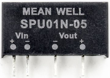 SPU01N Meanwell Power Supply 1W Unregulated DC-DC Converter SIP Package SPU01N-05 SPU01N-12 SPU01N-15 SPU01 DPU01 YCICT