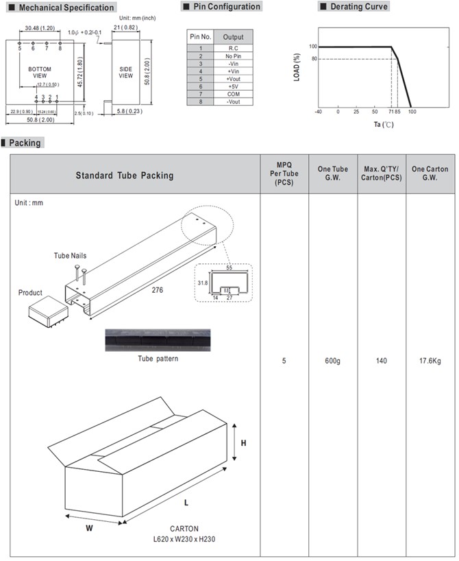 TKA30-B Meanwell Power Supply 25W DIP DC-DC Triple Output Converter TKA30A-B TKA30B-B TKA30C-B TKA30 low cost YCICT