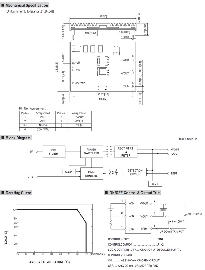 NSD15-12S Meanwell Power Supply 15W DC-DC Single Output NSD15-12S3 NSD15-12S5 NSD15-12S12 NSD15-12S15 NSD05-S YCICT