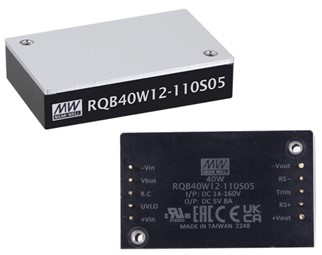 RQB40W12-110S24 Meanwell Power Supply 40W 24V DC-DC Quarter Brick Railway Converter 110S05 110S12 110S48 110S54 YCICT