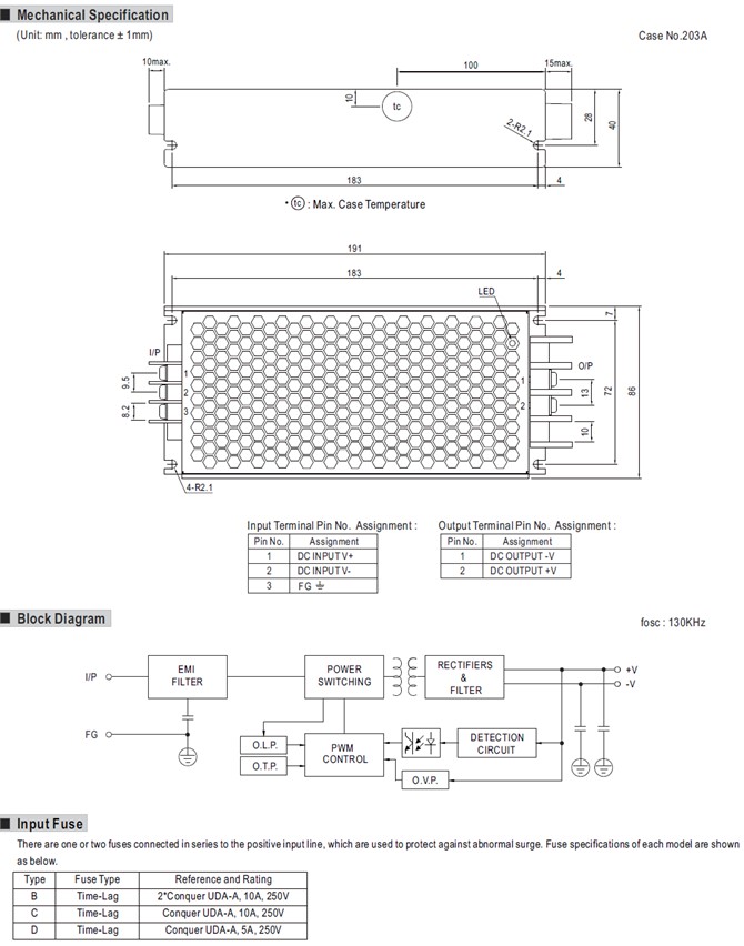 RSD-200C-12 Meanwell Power Supply 200W Single Output DC-DC Converter RSD-200C RSD-200C-24 RSD-200C-48 RSD-200 YCICT