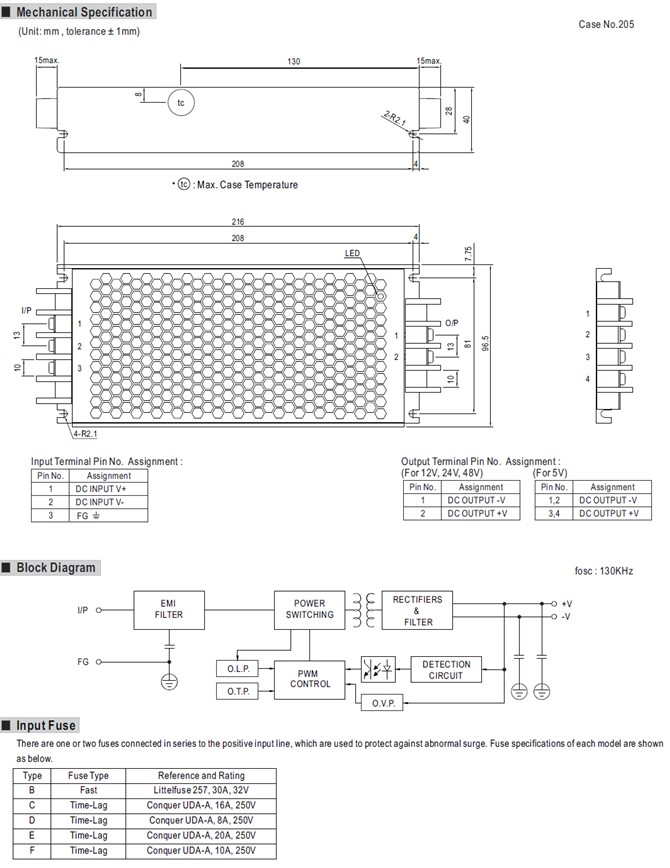 RSD-300C-48 Meanwell Power Supply 300W Single Output DC-DC converter RSD-300C RSD-300C-5 RSD-300C-12 RSD-300C-24 YCICT